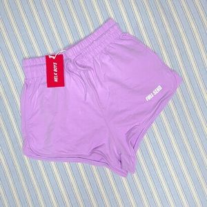 Neon Purple Micro Mini Shorts High Rise FULL SEND by Nelk Boys size XS